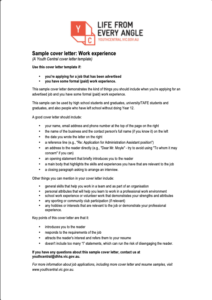Cover Letter Sample
